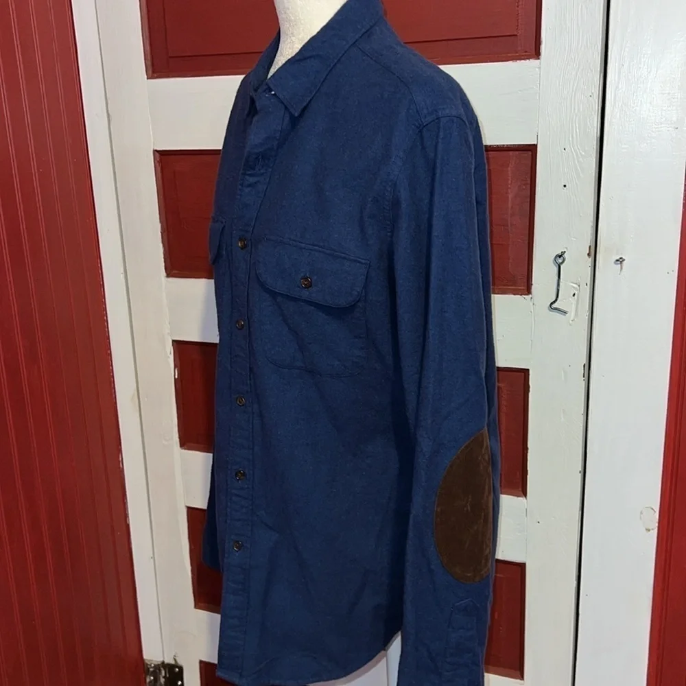 NWOT J. Crew Mercantile Soft Cotton Button Shirt Elbow Patches M